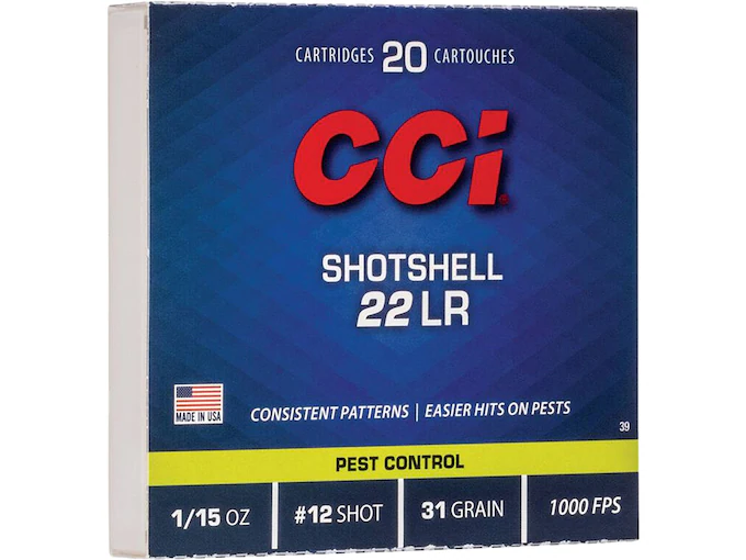 CCI Shotshell 22LR Ammo 31 Grain Lead Shot – 22lr