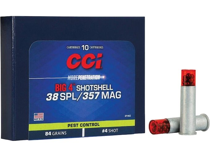 CCI Big 4 .38 Special Shotshell, 84 Grain #4 Lead Shot, 200 Rounds
