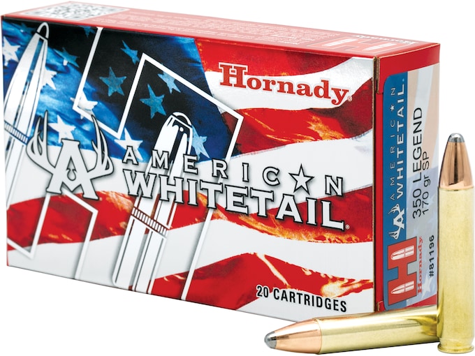 Hornady American Whitetail 350 Legend Ammo 170 Grain Horn...
