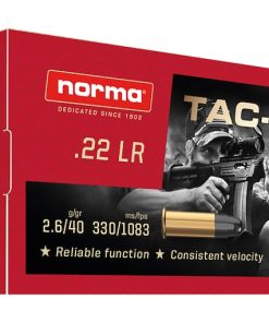 Real Norma TAC-22 Ammunition 22LR 40 Grain Lead Round Nose for sale