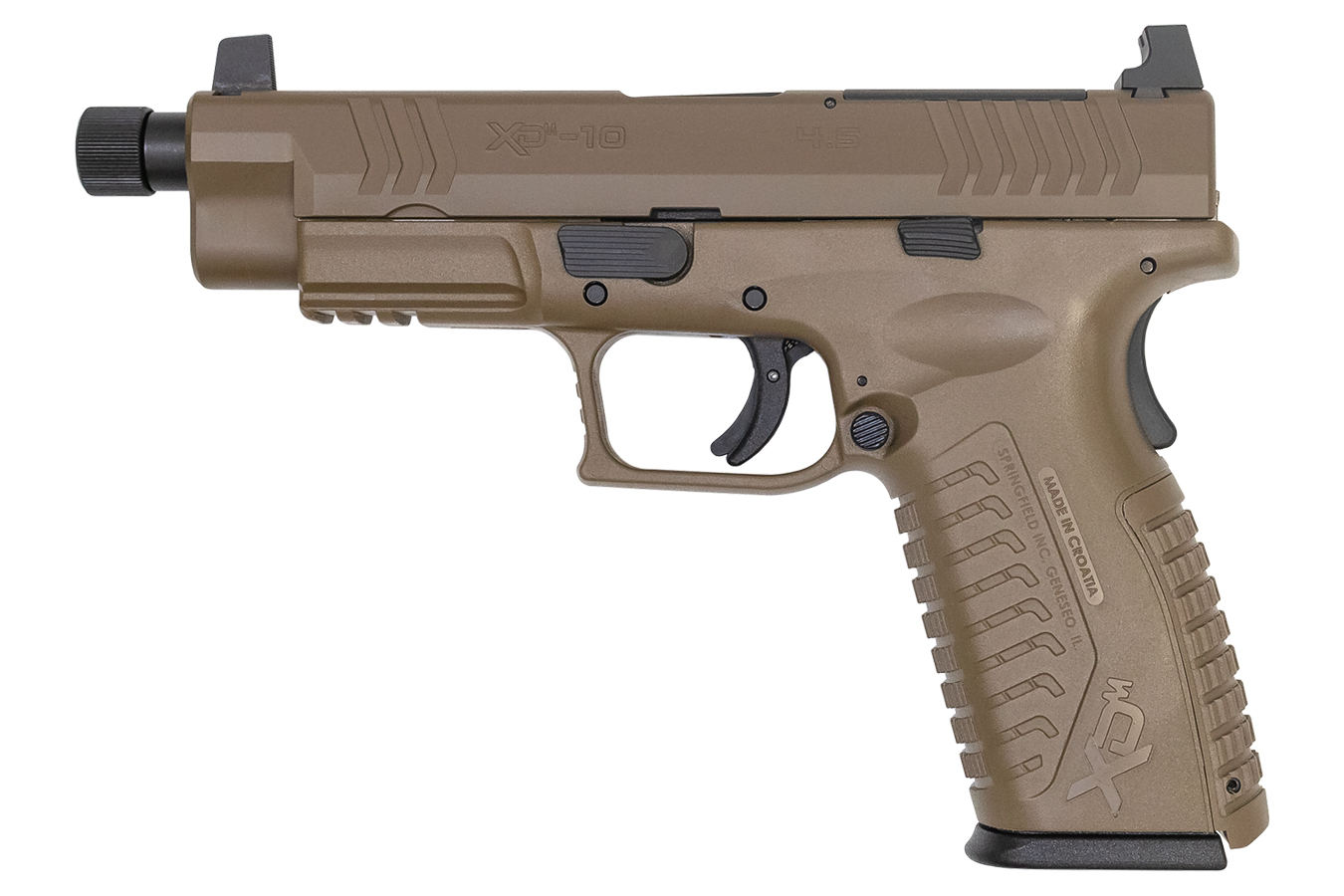 Springfield XDM OSP 10mm Full-Size Optics-Ready Flat Dark Earth Pistol with Threaded Barrel Springfield XDM OSP 10mm Full-Size Optics-Ready Flat Dark Earth Pistol with Threaded Barrel - Pistols - Blythes Sport Shop