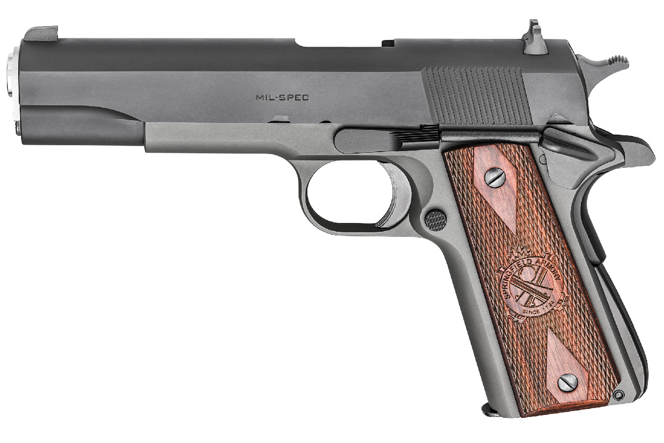 Springfield 1911 Mil-Spec 45 ACP Parkerized (CA Compliant) Springfield 1911 Mil-Spec 45 ACP Parkerized (CA Compliant) - Firearms - Blythes Sport Shop