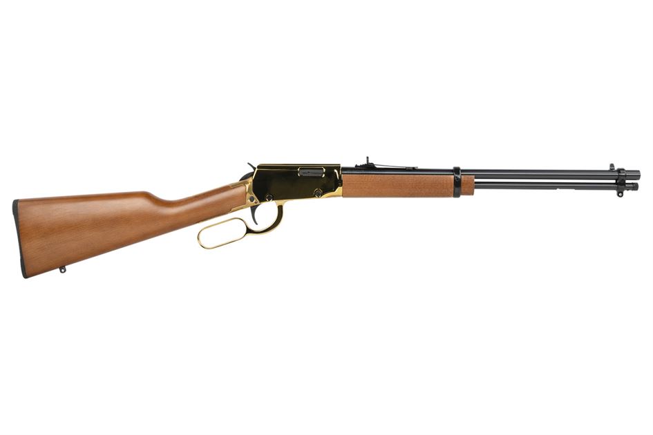 Rossi Rio Bravo 22LR Lever-Action Rifle with Gold Receiver and Hardwood Stock Rossi Rio Bravo 22LR Lever-Action Rifle with Gold Receiver and Hardwood Stock - Rifles - Blythes Sport Shop