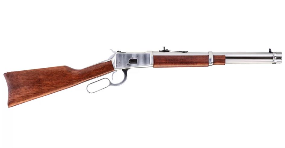 Rossi R92 .45 Colt Lever-Action Rifle with Polish Stainless Steel Finish and Hardwood Rossi R92 .45 Colt Lever-Action Rifle with Polish Stainless Steel Finish and Hardwood - Rifles - Blythes Sport Shop