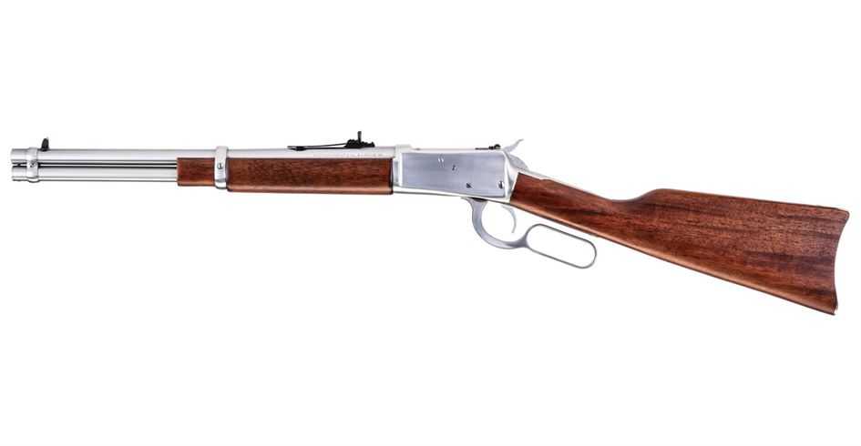 Rossi R92 44 Mag Lever-Action Carbine with Stainless Finish and Brazilian Hardwood Stock Rossi R92 44 Mag Lever-Action Carbine with Stainless Finish and Brazilian Hardwood Stock - Rifles - Blythes Sport Shop