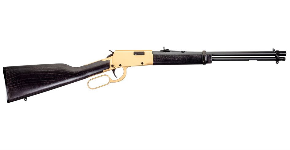 Rossi Rio Bravo 22LR Lever-Action Rifle with Gold Receiver and Hardwood Stock Rossi Rio Bravo 22LR Lever-Action Rifle with Gold Receiver and Hardwood Stock - Rifles - Blythes Sport Shop